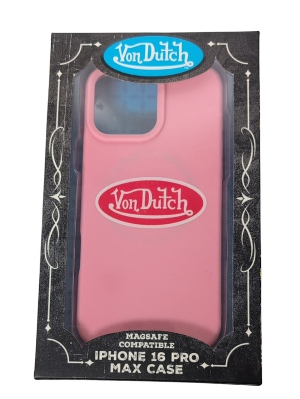 Von Dutch iPhone 16 Pro Max Pink Logo Phone Case